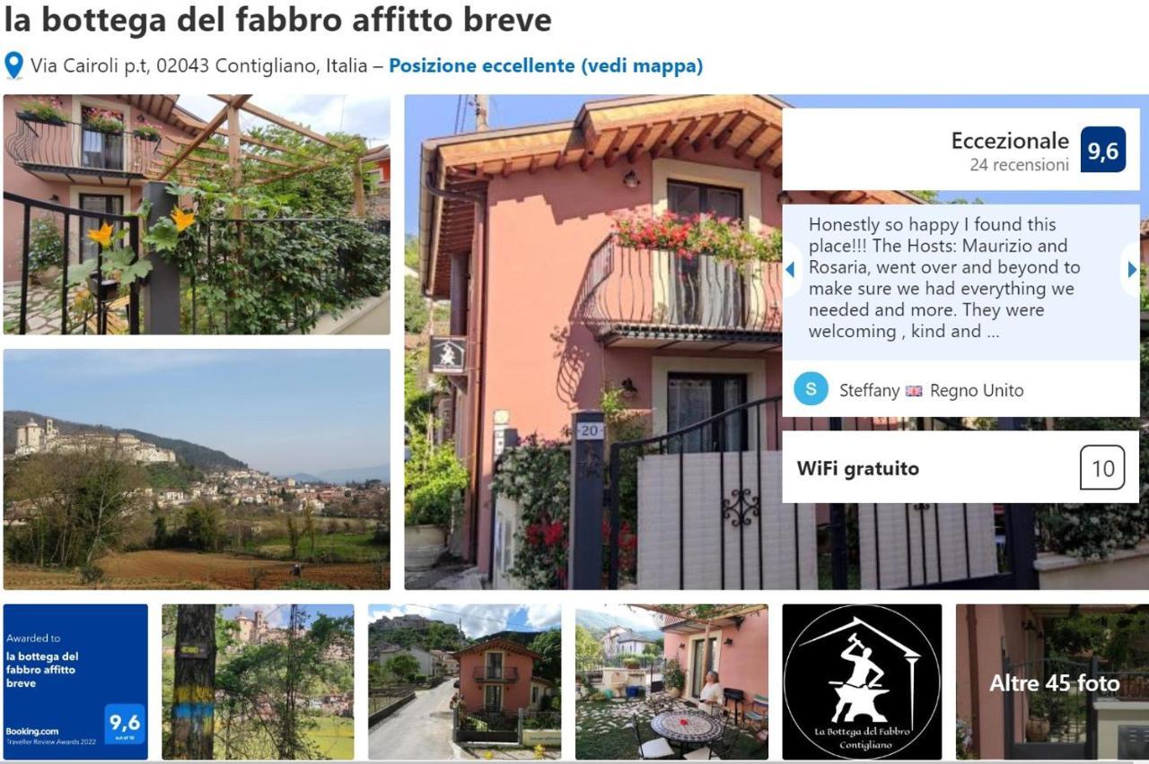 Villa La Bottega Del Fabbro Affitto Breve Contigliano Exterior foto